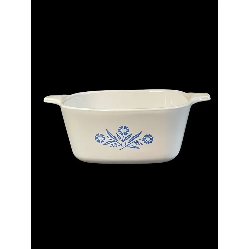 Vintage Blue Cornflower Floral CorningWare Kitchen Baking Casserole Dish Set 3